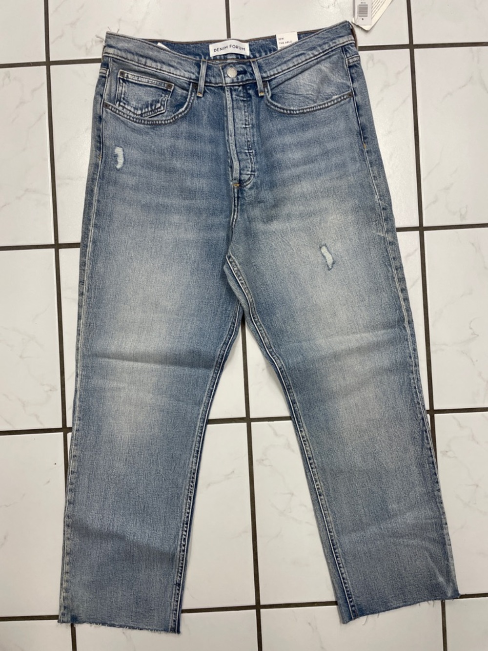 NWT Aritzia Denim Forum Women's The Arlo High Rise Straight Ankle Jeans Size 32